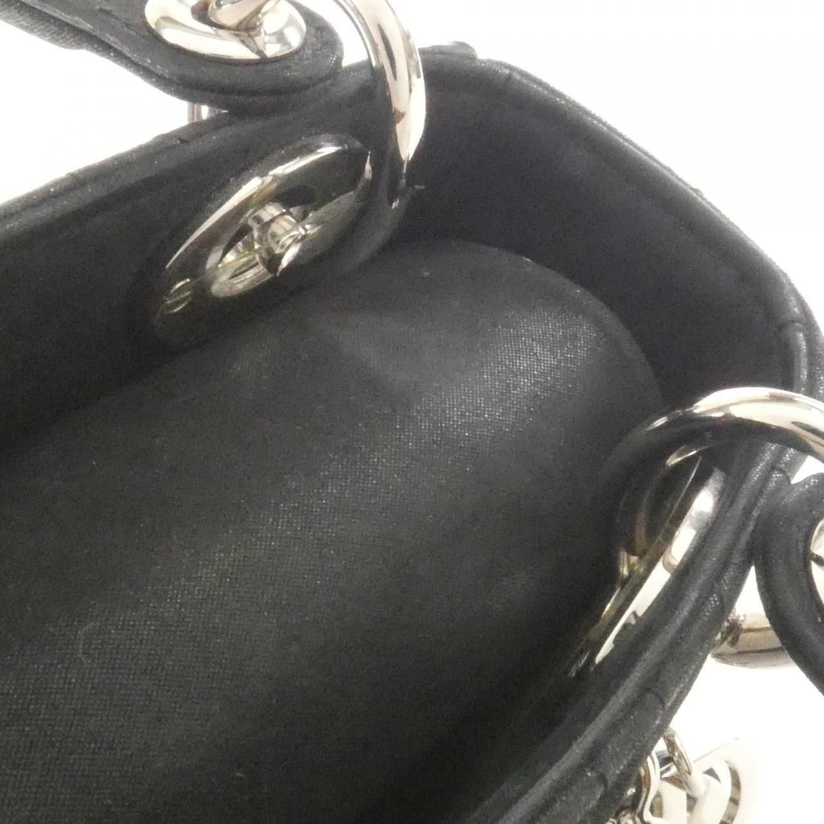 Christian Dior Lady Dior Metallic Leather Bag