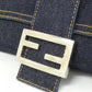 Fendi Mamma Baguette Denim Shoulder Bag