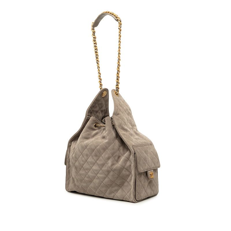 Chanel Coco Mark Suede Shoulder Bag