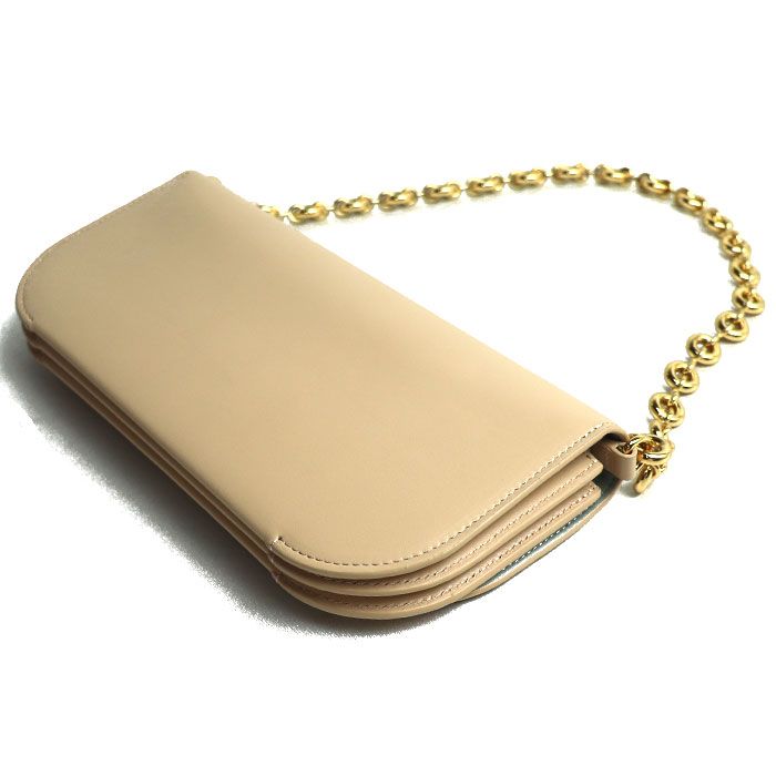 Loewe Goya Long Chain Leather Clutch Bag