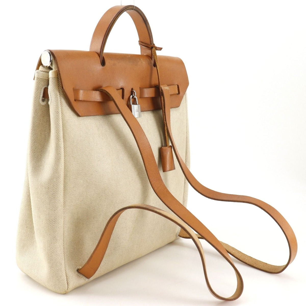 Hermes Herbag AdPM Toile Ash backpack