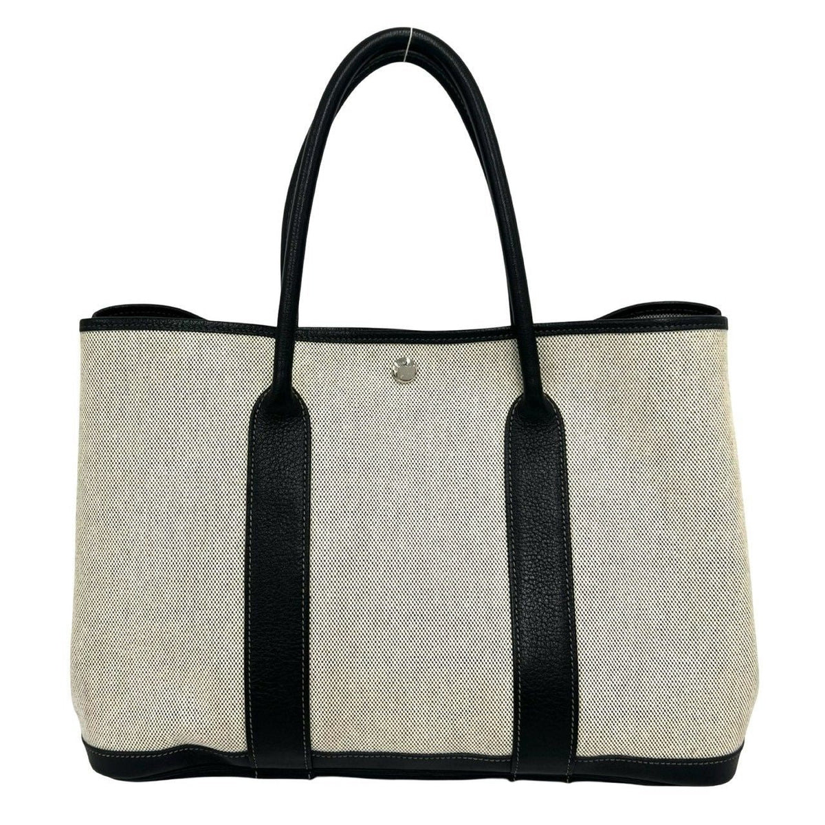 Hermes Garden Party PM Canvas Calfskin Tote bag