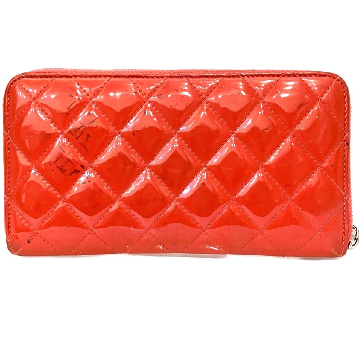 Chanel Brilliant Matelasse Patent Leather Long Zip Wallet