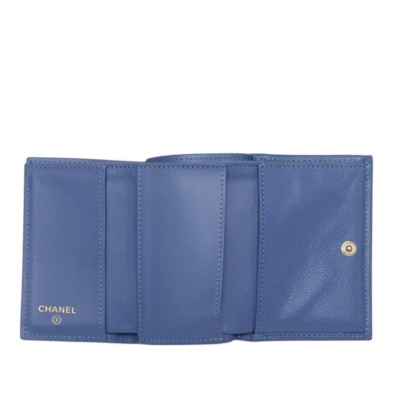 Chanel Caviar Leather Trifold Wallet