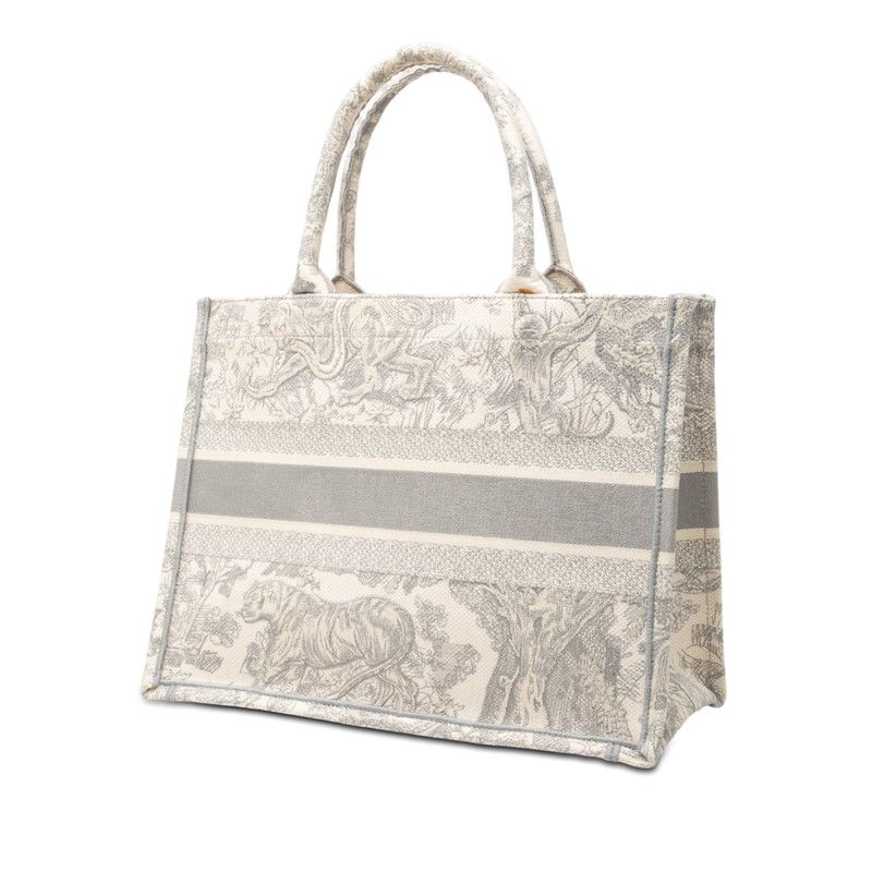 Dior Book Tote Toile de Jouy Embroidery Canvas Tote Bag