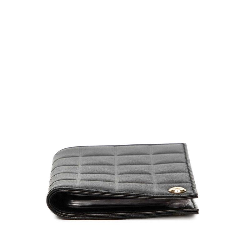 Chanel Coco Mark Choco Bar Lambskin Card Case