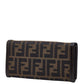 Fendi Zucca Canvas Leather Long Wallet
