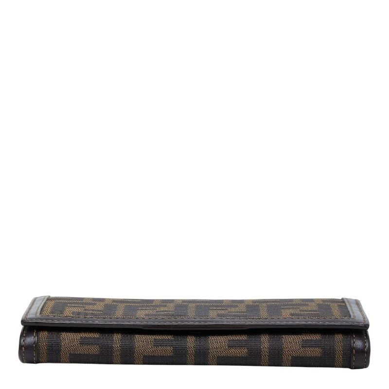 Fendi Zucca Canvas Leather Long Wallet