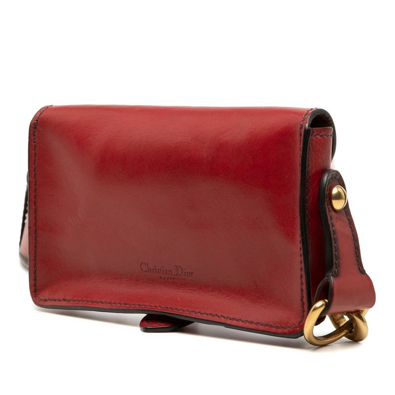 Christian Dior D-Bee Leather Shoulder Bag