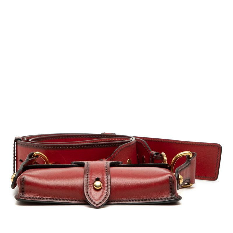 Christian Dior D-Bee Leather Shoulder Bag