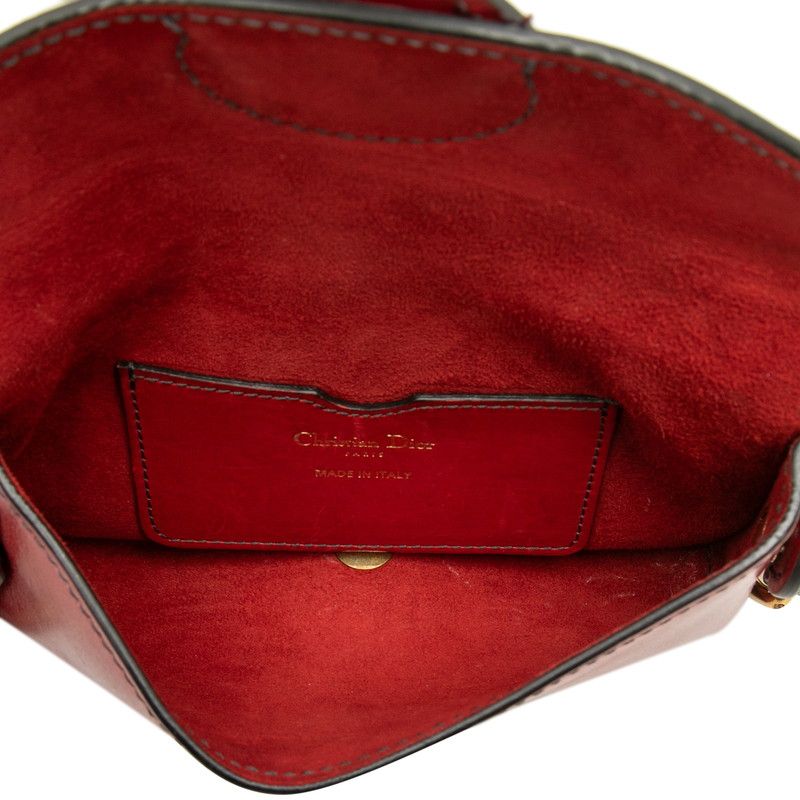 Christian Dior D-Bee Leather Shoulder Bag