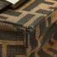 Fendi Zucca Canvas Leather Shoulder Bag