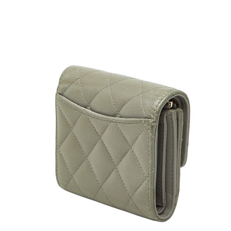 Chanel Caviar Leather Trifold Wallet