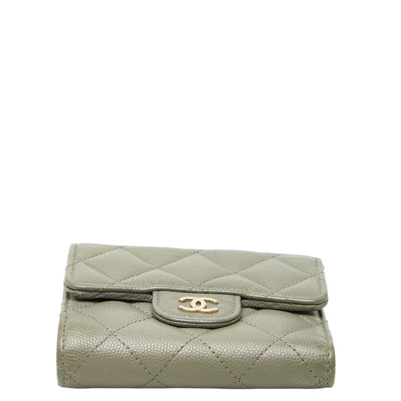 Chanel Caviar Leather Trifold Wallet