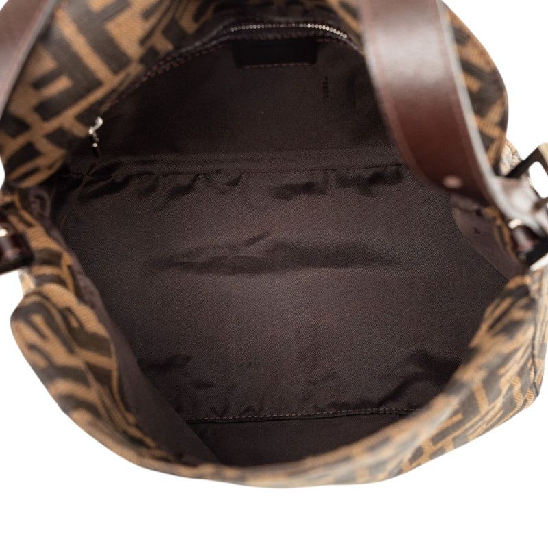 Fendi Zucca Mamma Baguette Canvas Handbag