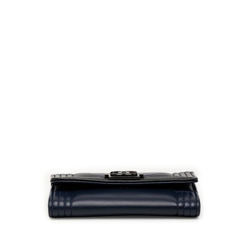 CHANEL Boy Chanel Lambskin Card Case