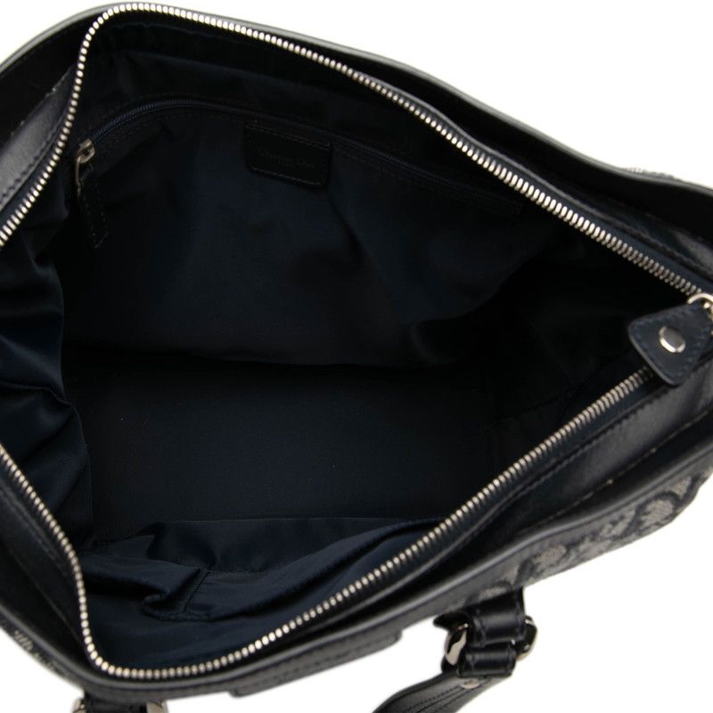 Christian Dior Trotter Canvas Leather Tote Bag