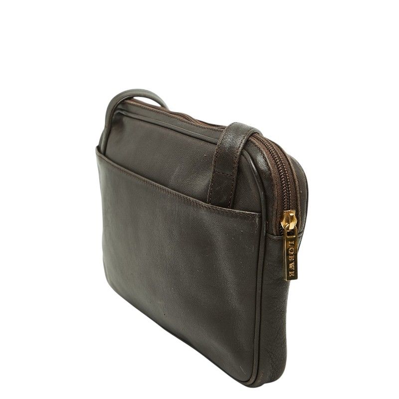 Loewe Anagram Leather Suede Shoulder Bag