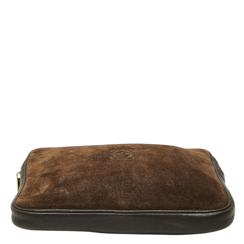 Loewe Anagram Leather Suede Shoulder Bag
