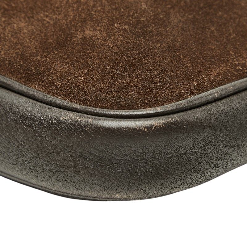 Loewe Anagram Leather Suede Shoulder Bag