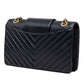 Chanel Chevron V Stitch Leather Shoulder Bag