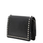 Fendi Karlito Studs Leather Fur Chain Wallet