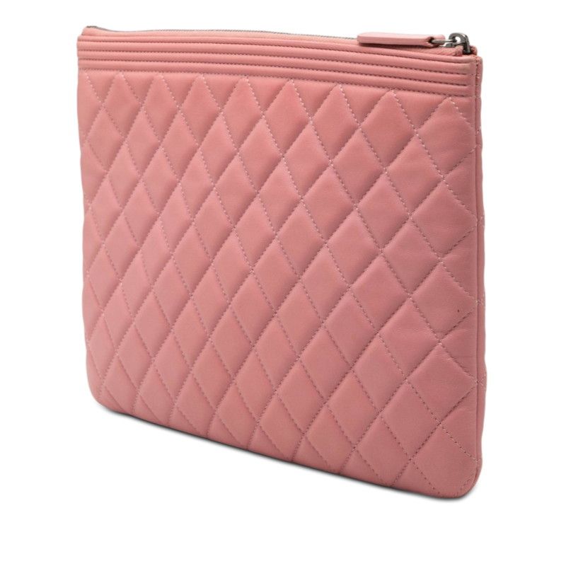 Chanel Boy Chanel Lambskin Clutch Bag