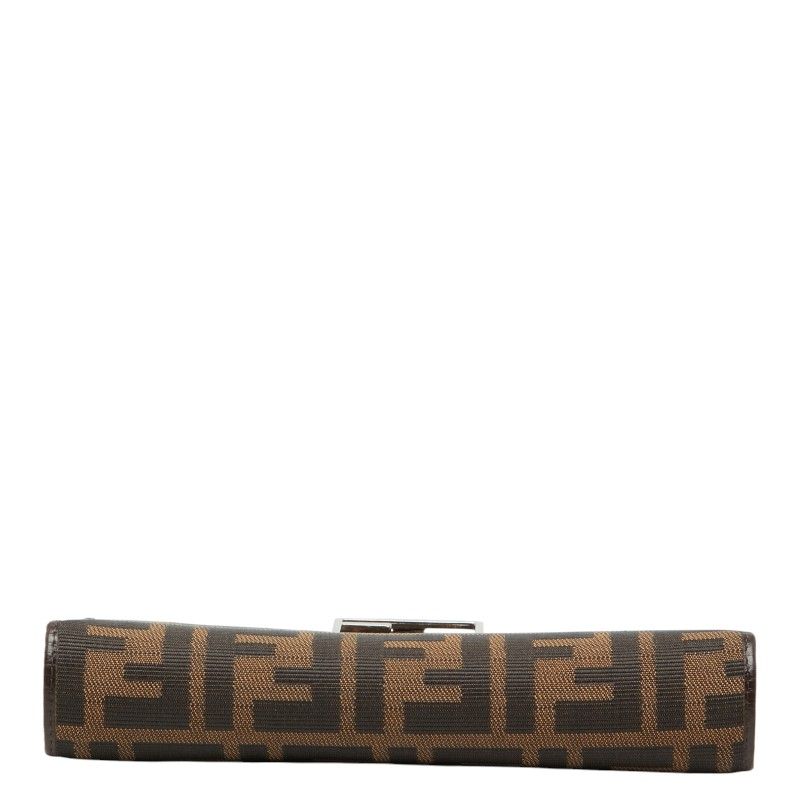 Fendi Zucca Canvas Leather Long Wallet