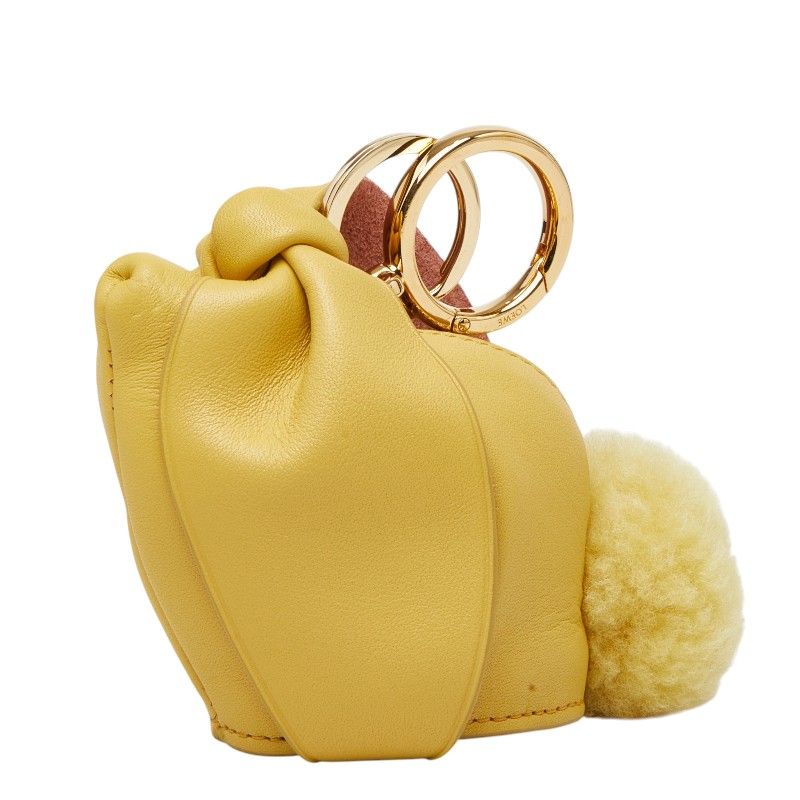 Loewe Animal Bunny Leather Fur Coin Case