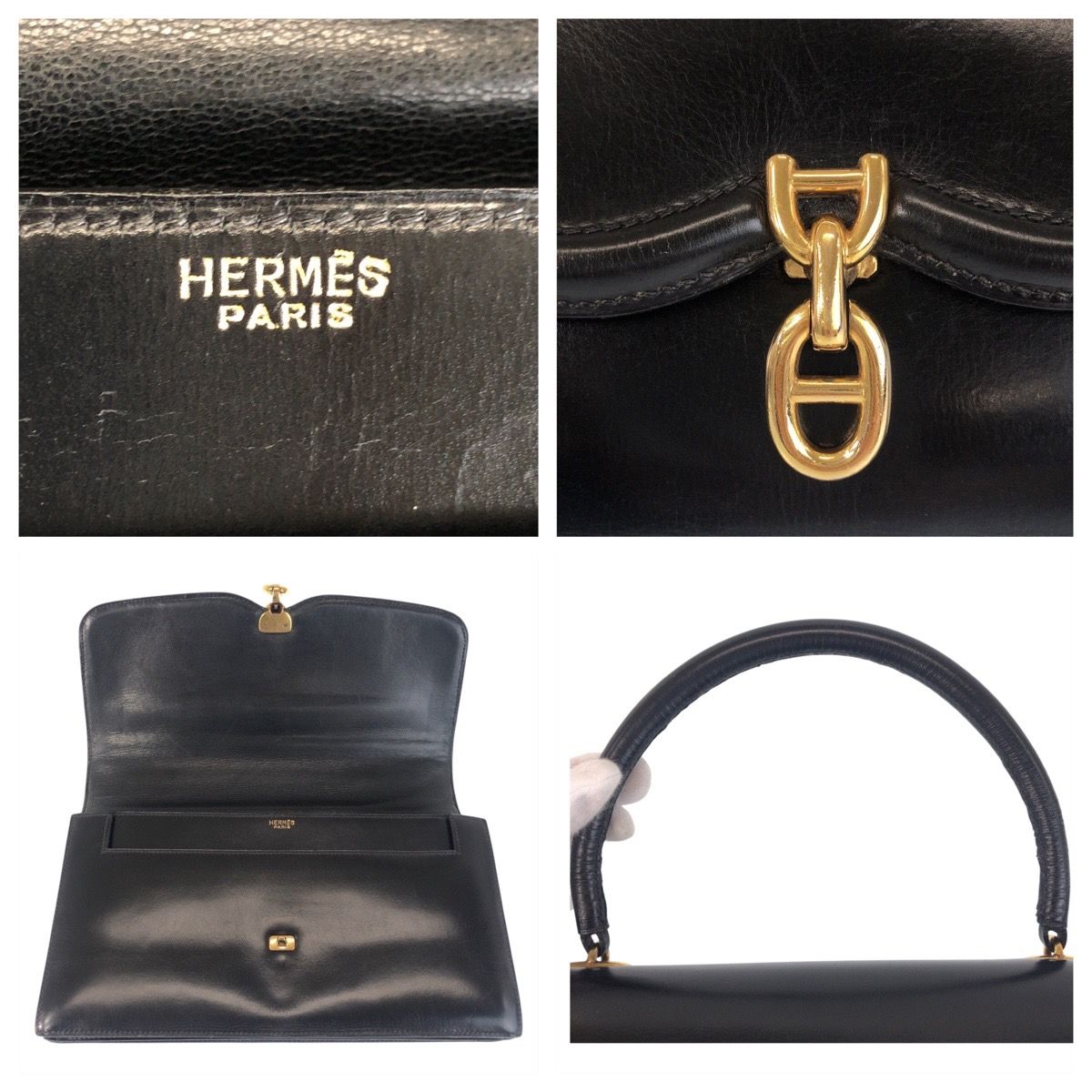 Hermes Sac a Main Box Calf Handbag