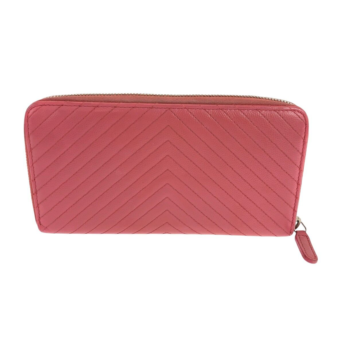 Chanel Caviar Skin Long Zipper Wallet