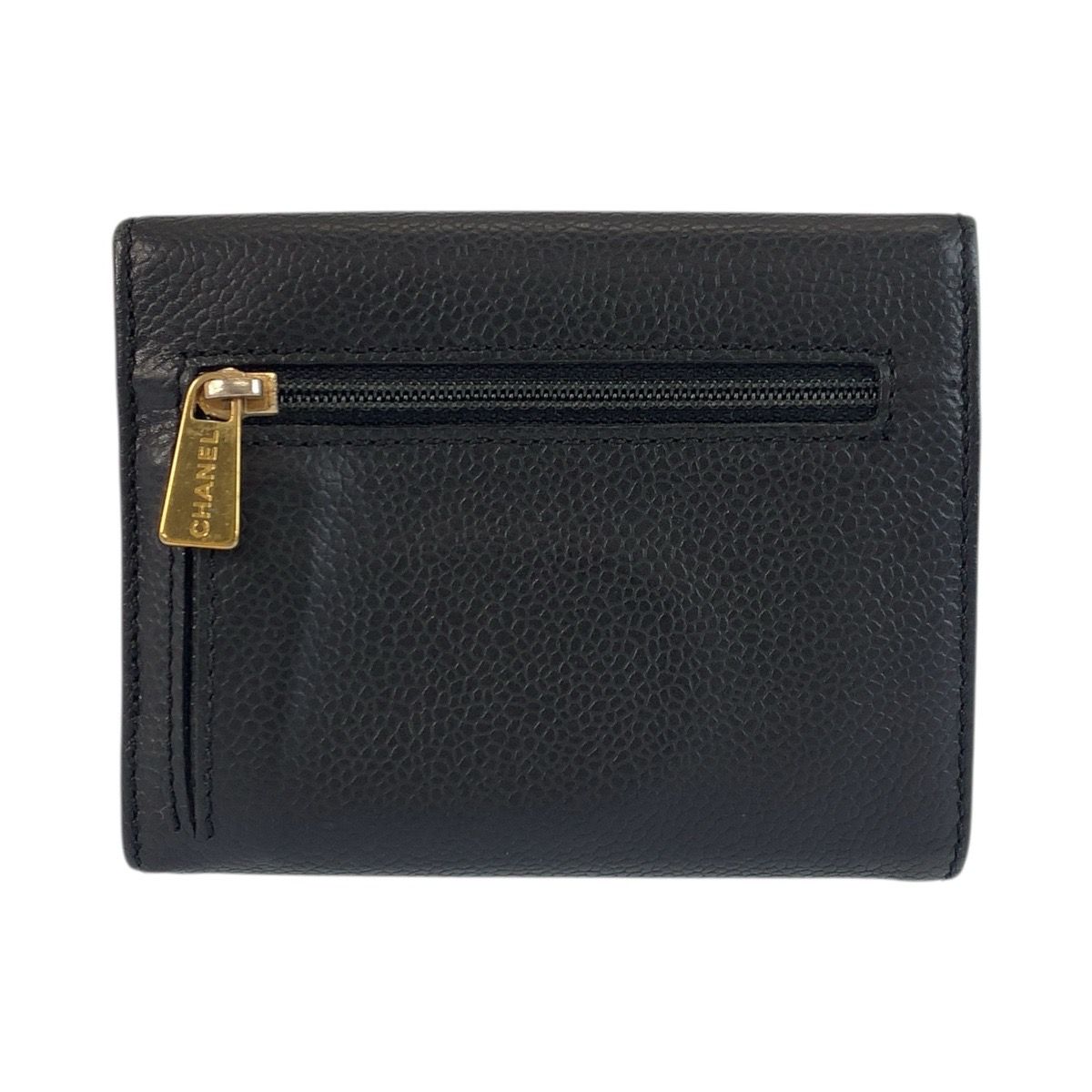Chanel Coco Mark Leather Compact Wallet