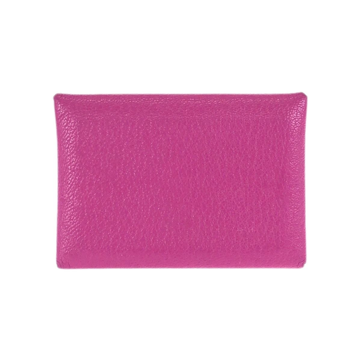 Hermes Calvi Duo Chevre Card Case Coin Case