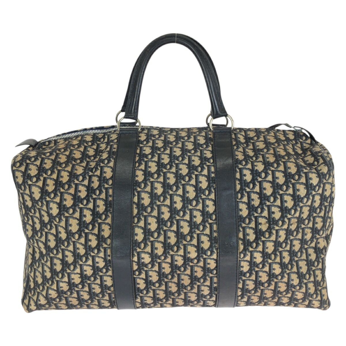 Christian Dior Trotter Canvas Leather Boston Bag