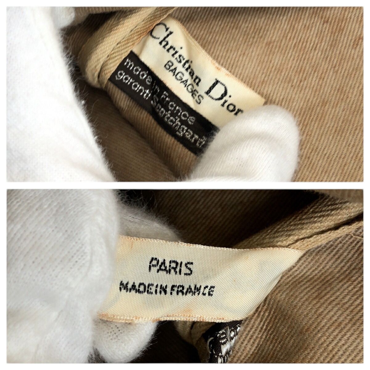 Christian Dior Trotter Canvas Leather Boston Bag
