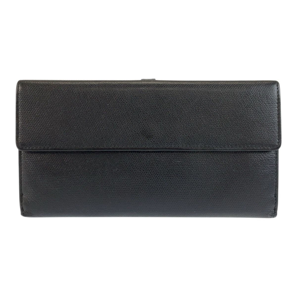 Chanel Coco Button Leather Long Wallet