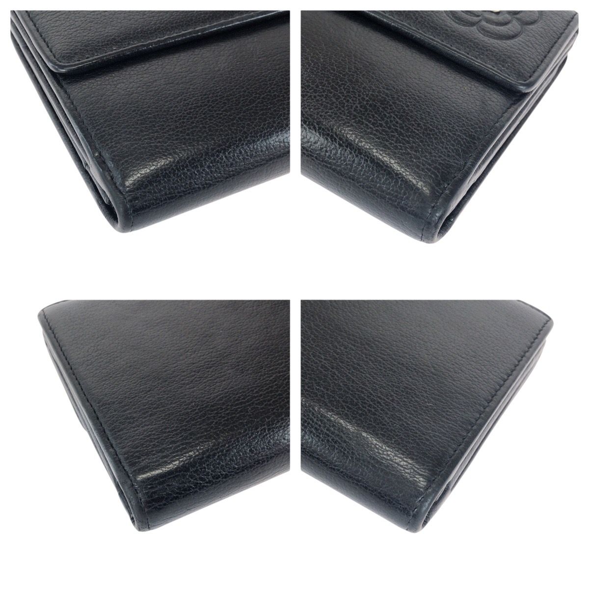Chanel Camellia Leather Long Wallet