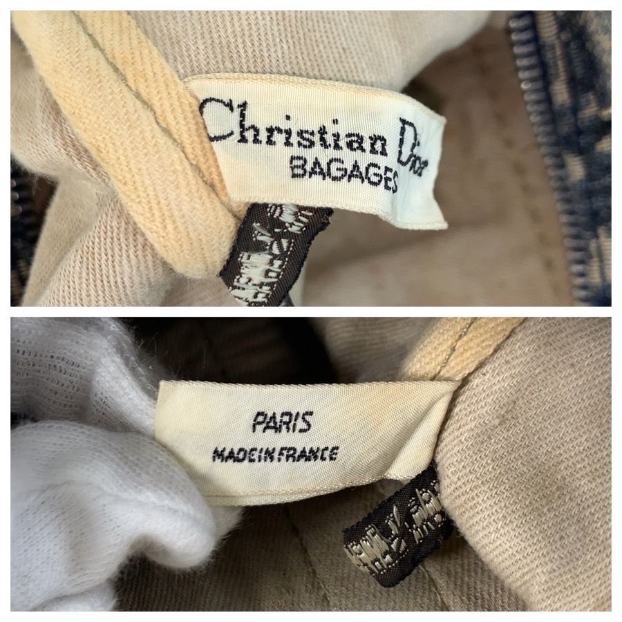 Christian Dior Trotter Canvas Leather Boston Bag