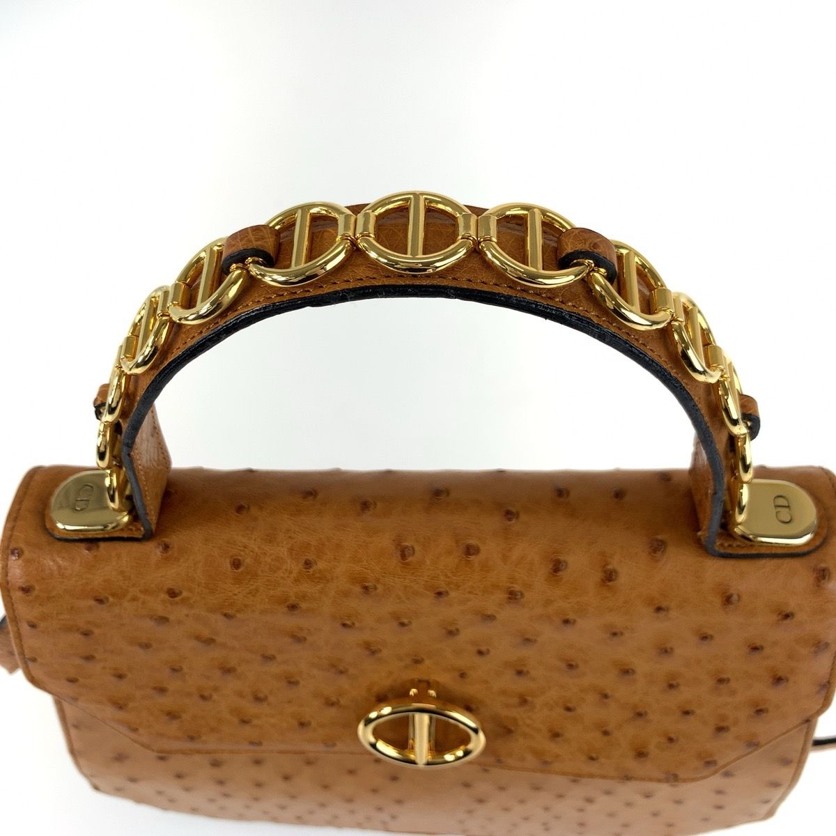 Christian Dior Ostrich 2way bag