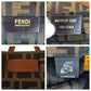 Fendi Zucca Canvas Leather Tote Bag