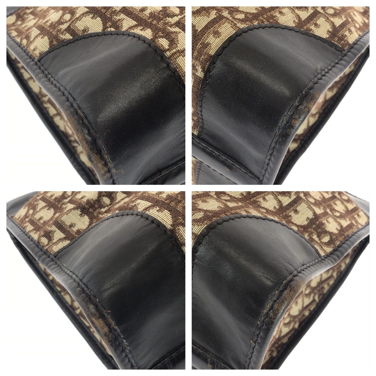 Dior Trotter Canvas Leather Handbag