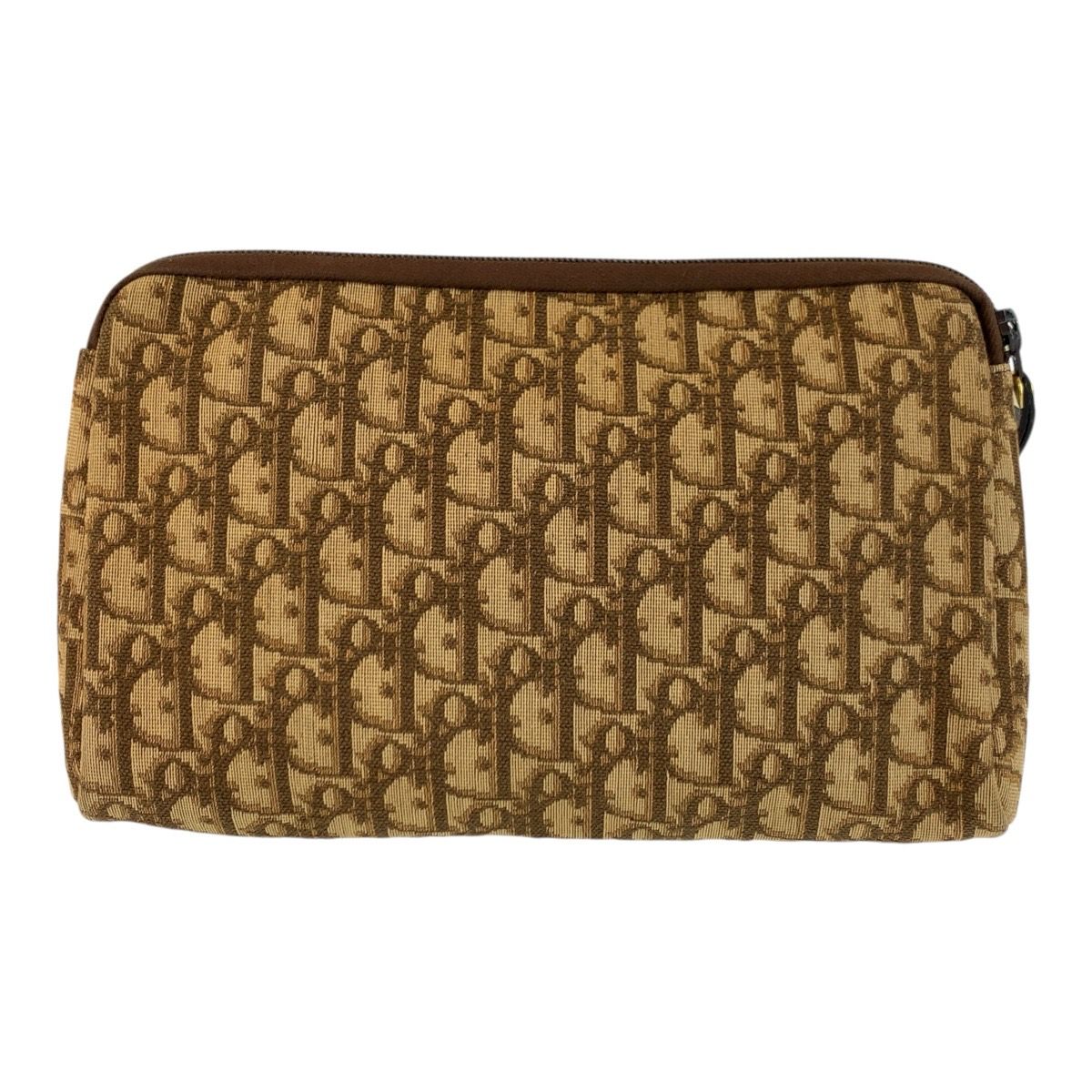 Christian Dior Trotter Canvas Leather Clutch Bag