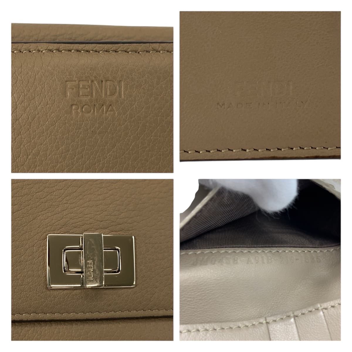 Fendi Peekaboo Selleria Leather Wallet
