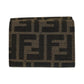 Fendi Baguette Micro Zucca Canvas Leather Wallet