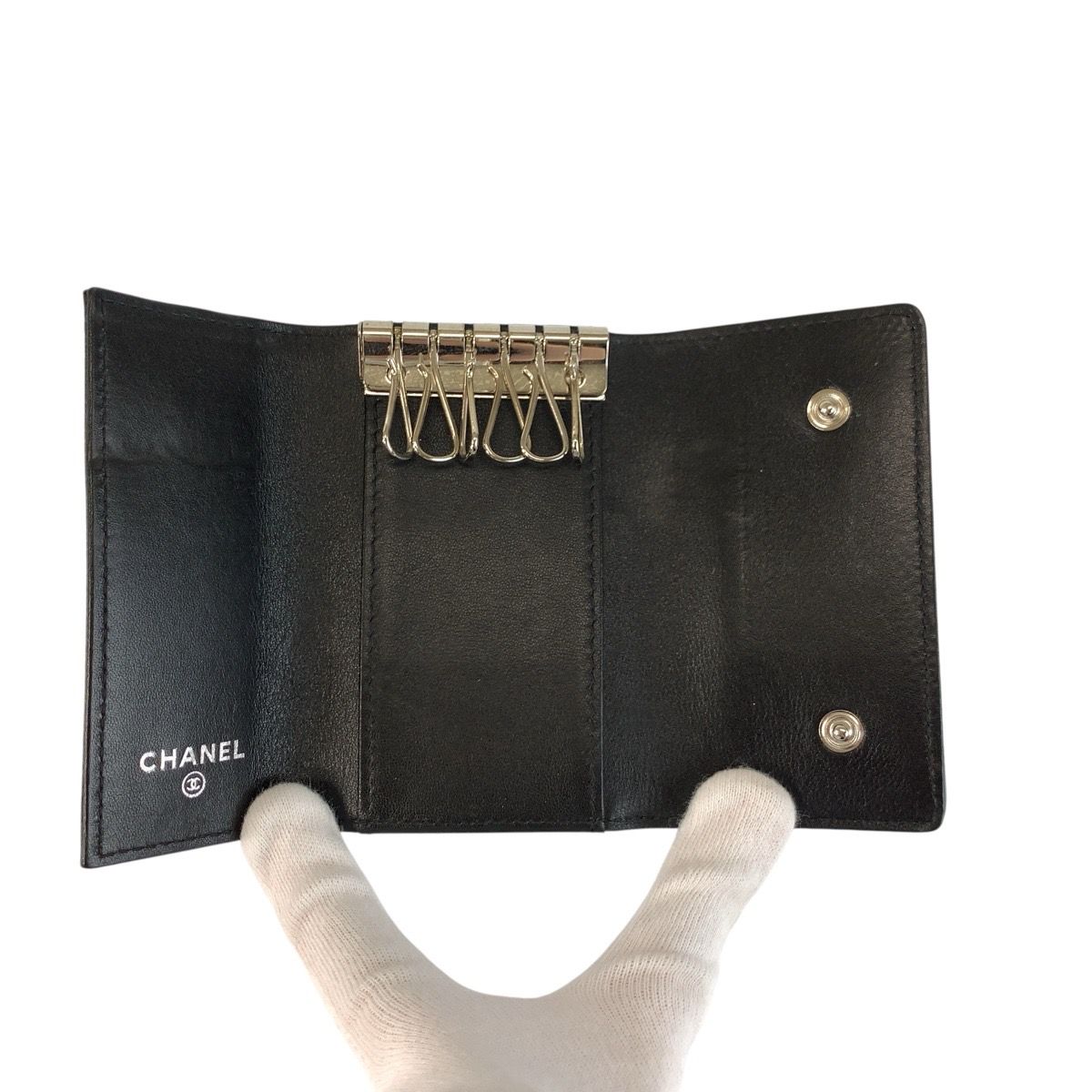 Chanel Coco Mark Leather Key Case
