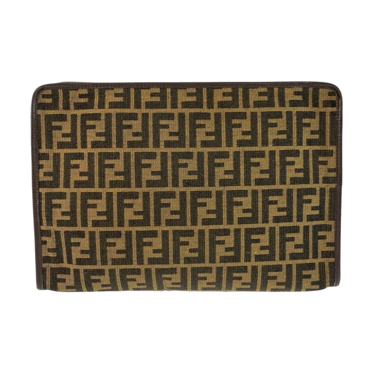Fendi Zucca Canvas Clutch Bag