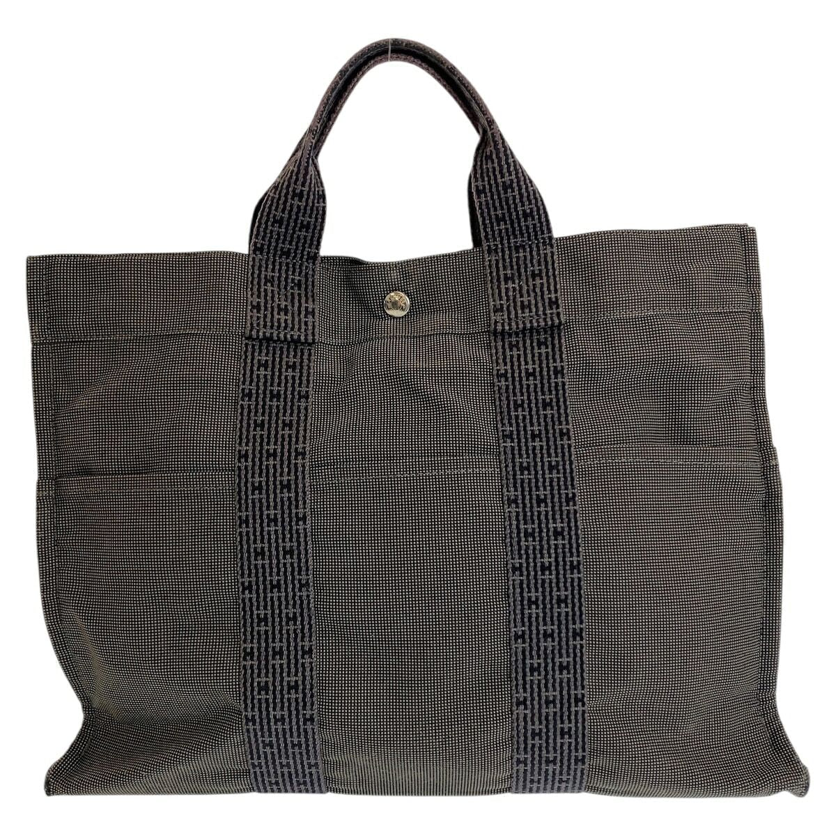 Hermes Herline MM Canvas Tote Bag