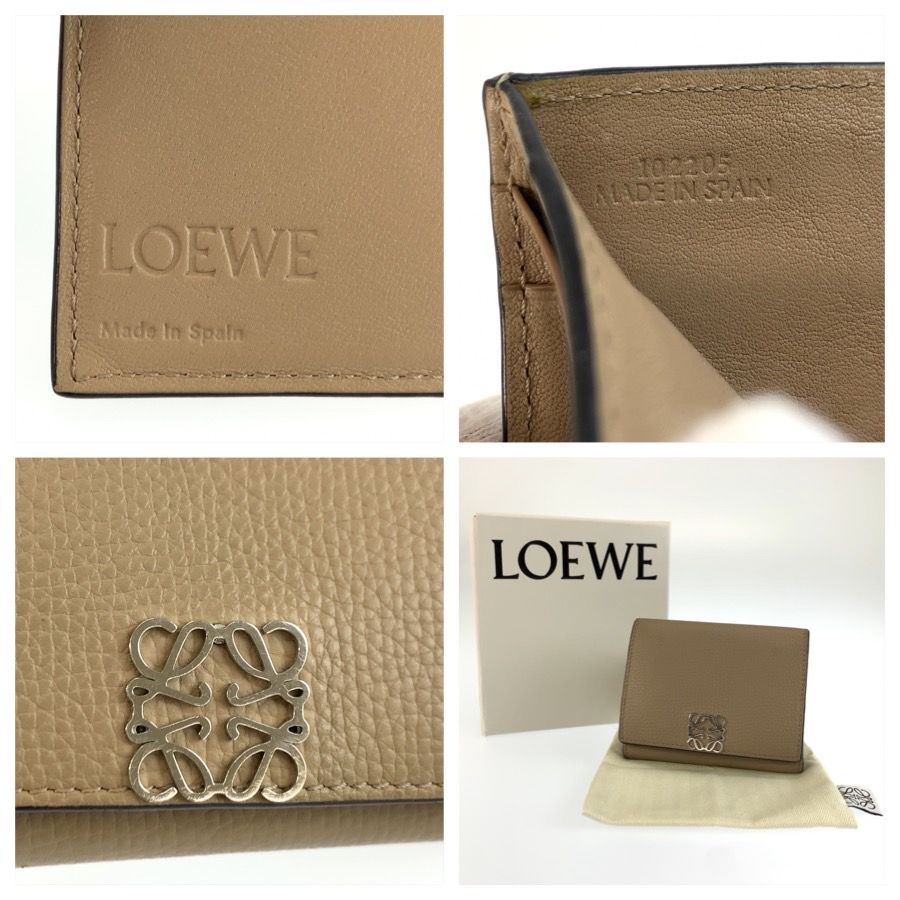 Loewe Anagram Leather Trifold Wallet