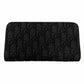 Dior Oblique Jacquard Leather Fabric Zip Long Wallet