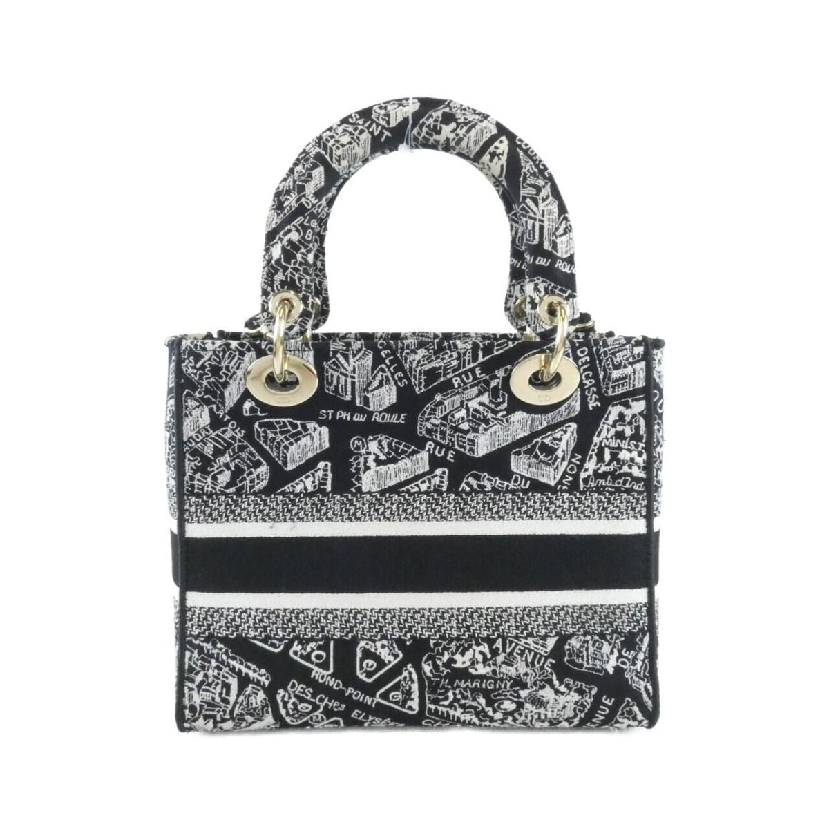 Christian Dior Plan De Paris Lady D-Lite Medium Canvas Handbag
